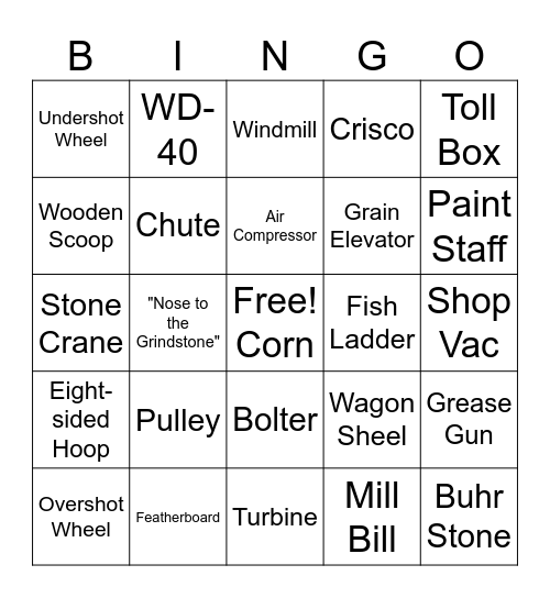 SPOOM 2024 Bingo Card