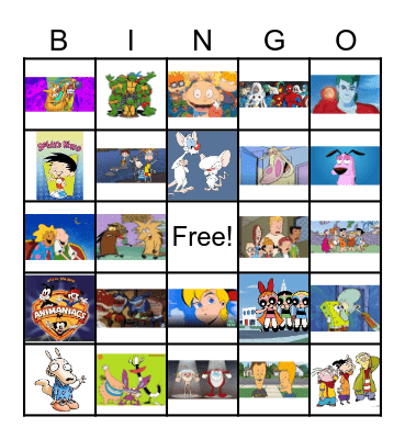 Cartoons Bingo Card