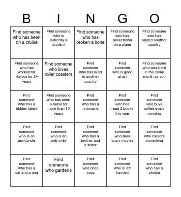 Home Care Staff Nurses Bingo Card