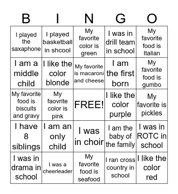 Parkdale people Bingo Card