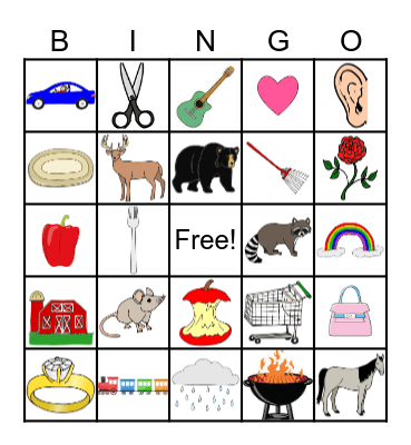 R Sound Bingo Card