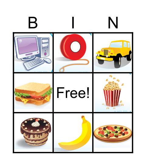 Common words Bingo Card