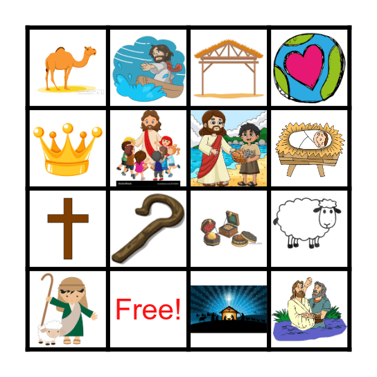 Jesus Bingo Card