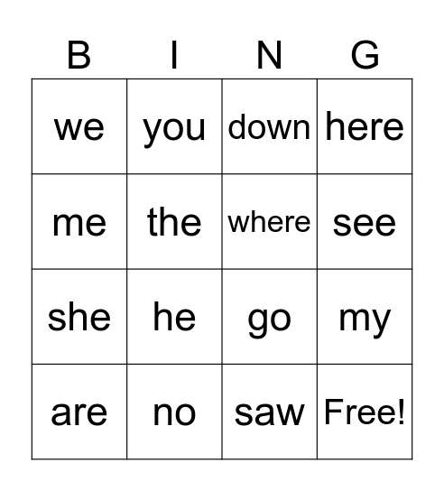 Shared Reading Whole Group & Set 1 Bingo Card