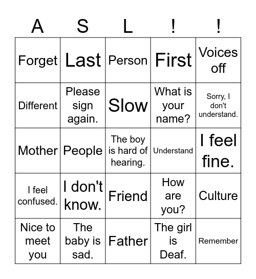 Bingo Card