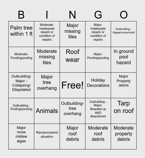 AIR Bingo Card