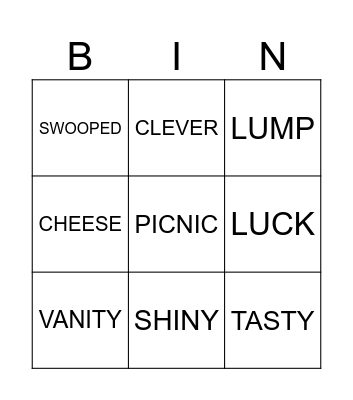 THE FOX AND THE CROW Bingo Card