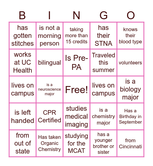 SBWM Interactive Bingo Card