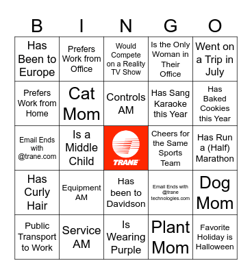 SWEN Networking Bingo Card