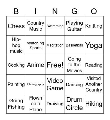 ACTT Group Therapy Bingo Card
