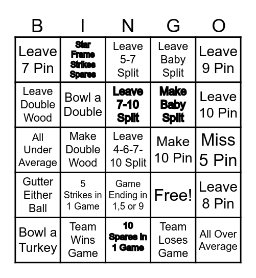 Mixers Bingo Card