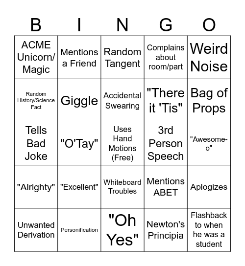 Hacker's 2.0 Bingo Card