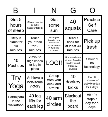 Haunted Bingo W4 Bingo Card