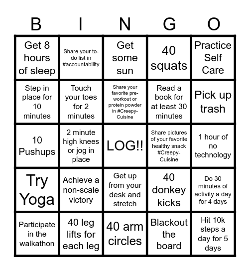 Haunted Bingo W4 Bingo Card