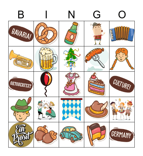 Oktoberfest Bingo Card