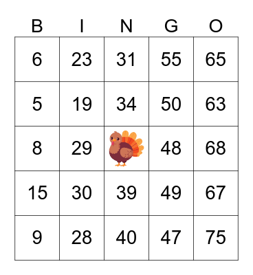 TeamHealth Thanksgiving Bingo 2024 Bingo Card