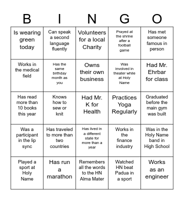 EmpowerHER Bingo - Find a Mentor Who... Bingo Card