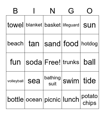 BEACH BLANKET BINGO Card