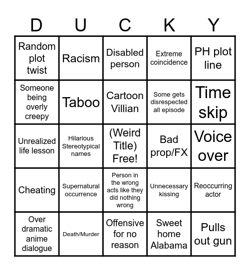 Tomorrow's Teachings Bingo Card