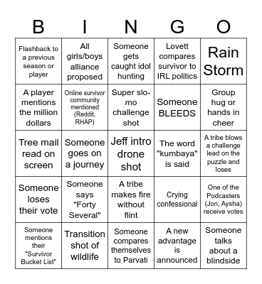 Dip-vivor bingo card Bingo Card