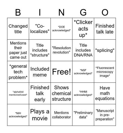 MB&B Retreat Bingo Card
