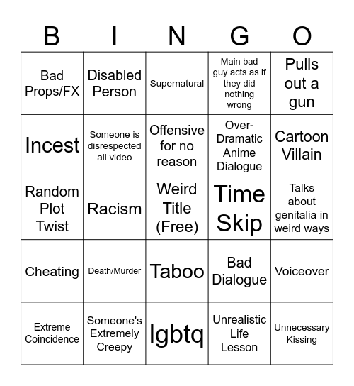 Tomorrow's Teachings Bingo Card