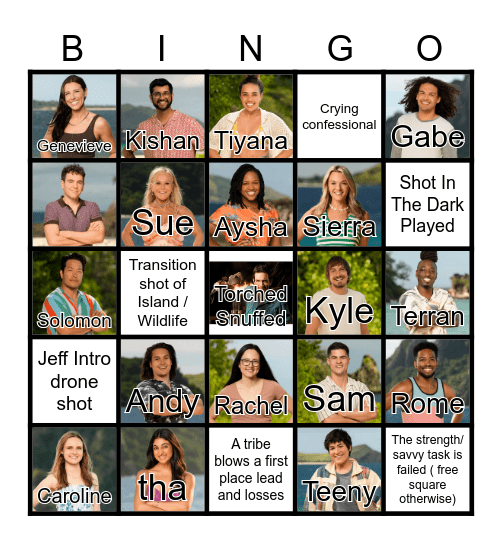 Survivor 47 Bingo Card