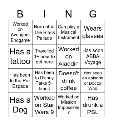 MACBETH Bingo Card
