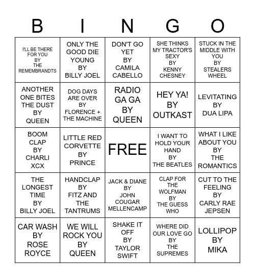 THE CLAP Bingo Card