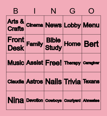 Wild Bingo Card