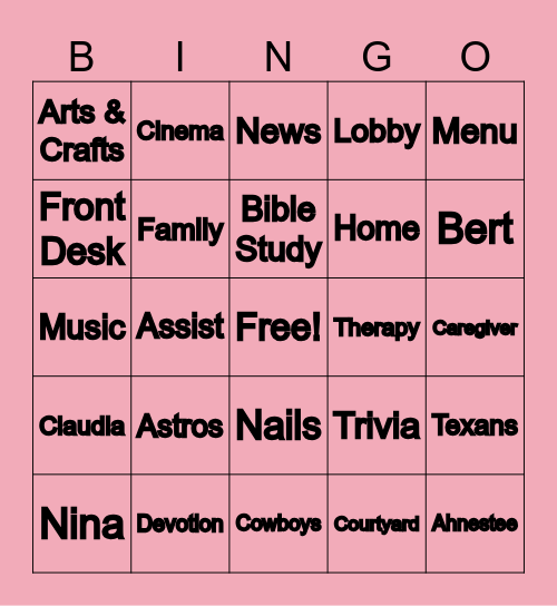 Wild Bingo Card