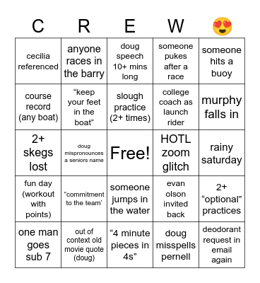 Fall 2024 bingo Card