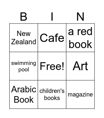 Halswell Library! Bingo Card