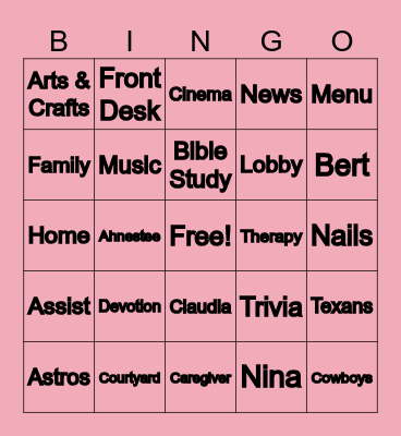 Wild Bingo Card