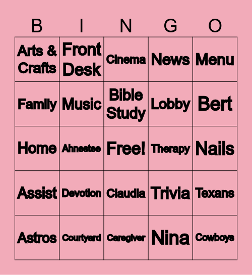 Wild Bingo Card