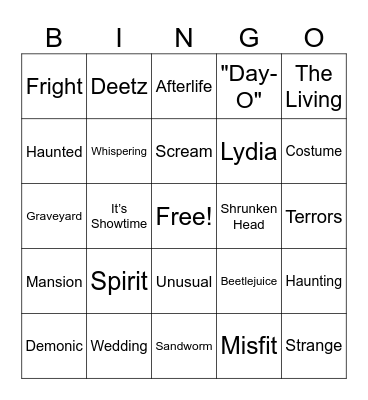 Trial Bingo Card