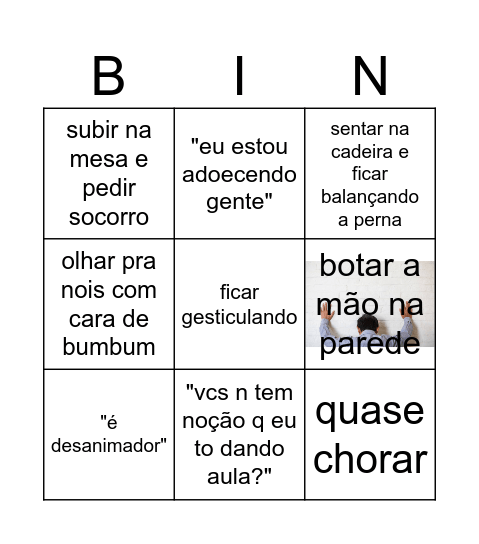 aula de historia Bingo Card