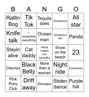 Marc Singo Bingo Card