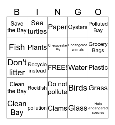 Bay Day!!!!! Bingo Card
