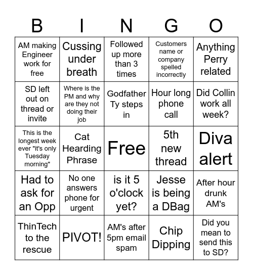 SD Bingo Card