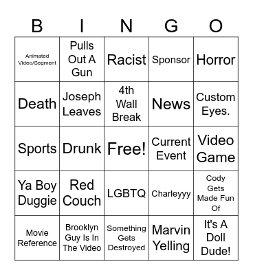 SML BINGO Card
