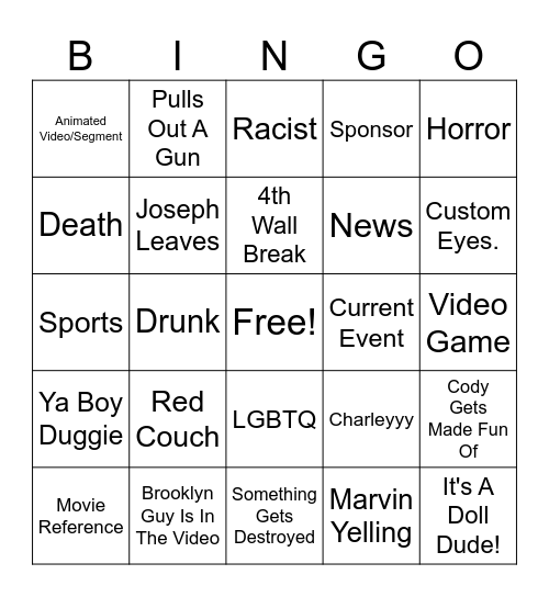 SML BINGO Card