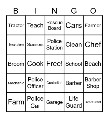 Rotating Who, What Where Questions Bingo Card