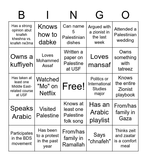 PSA Icebreaker Bingo! Bingo Card