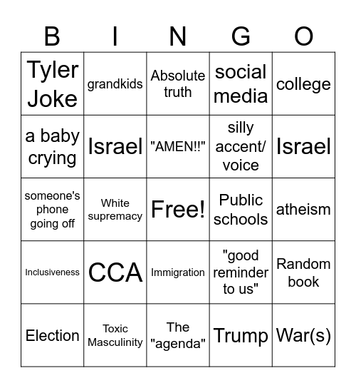 Whoever looses has to wear the shark onesie for all of fall retreat Bingo Card