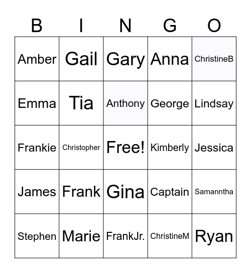 GRANDMA LUCKY! Bingo Card