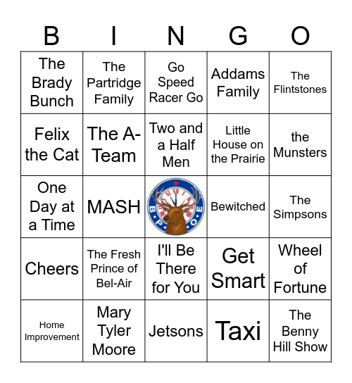 TV Theme Songs Bingo Card