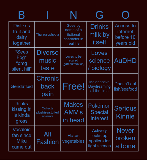 RIKA BINGO Card