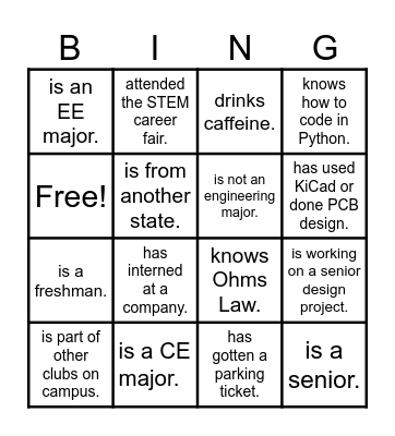 Find someone who... Bingo Card