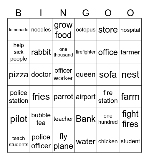 GRADE 4_REVIEW 1_UNIT 1,2,3 Bingo Card